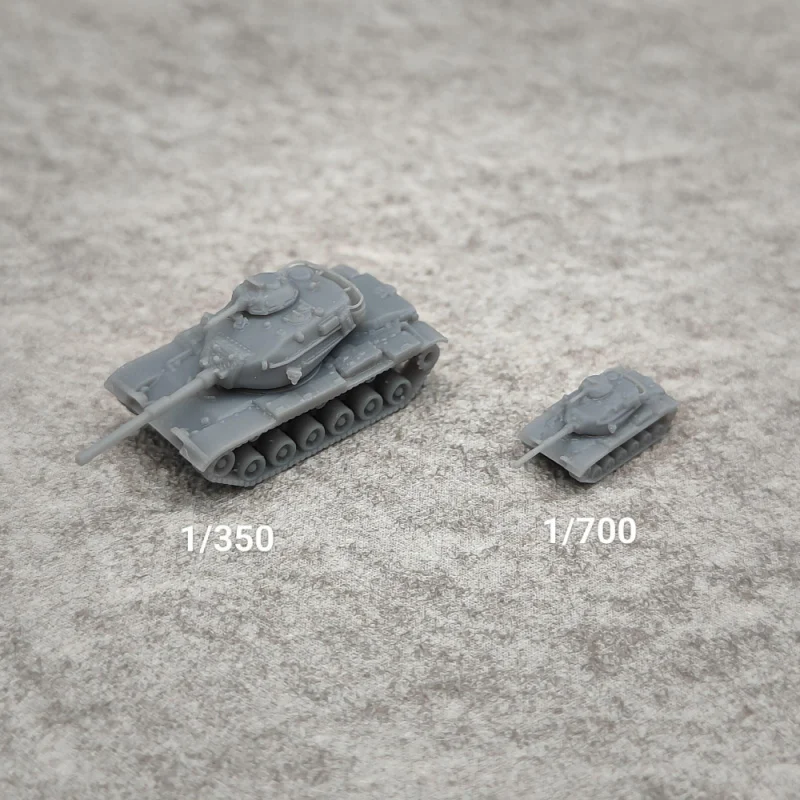 Фото 5 шт. M60A1 Танк из смолы Модель 1/350 или 1/7000 Миниатюрная модель танкового экипажа TK447 №1