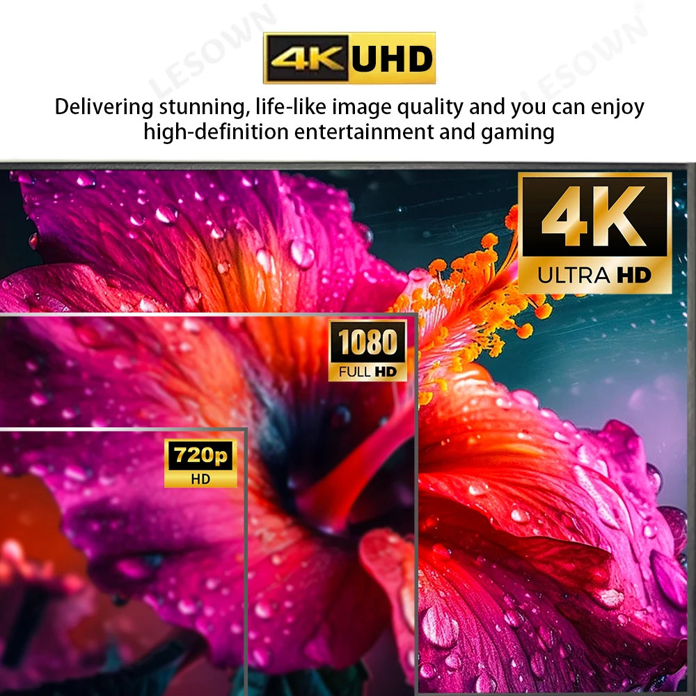Фото LESOWN 4K 3840x2400 Широкоэкранный портативный монитор 16-дюймовый сенсорный экран IPS 16:10 USB C HDMI Дорожный дополнительный дисплей для компьютера №2