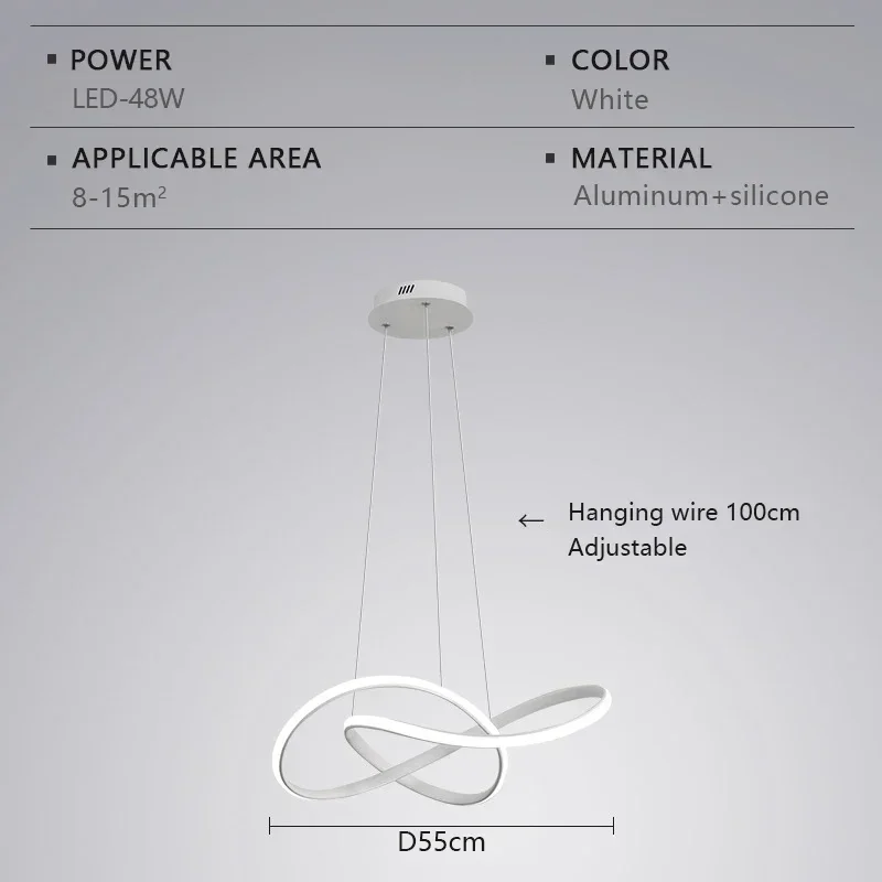 

Современная светодиодная люстра, креативные светильники с регулируемой яркостью для гостиной, столовой, гостиной, спальни, отеля, домашнего освещения