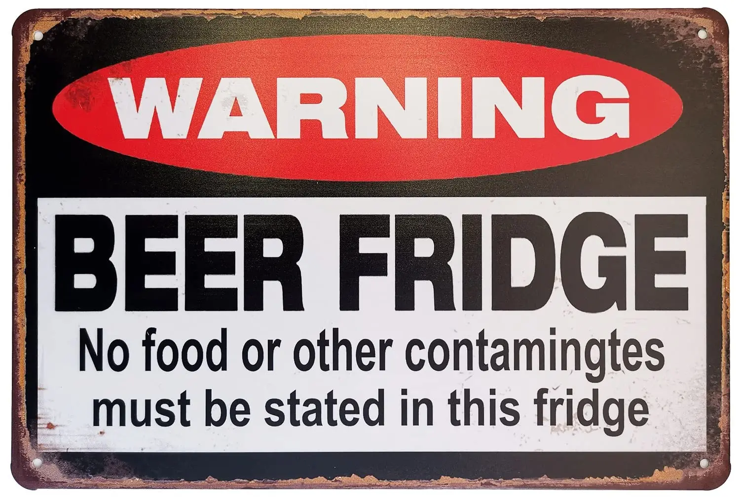 ERLOOD строительный холодильник для пива прочный металлический жестяной знак
