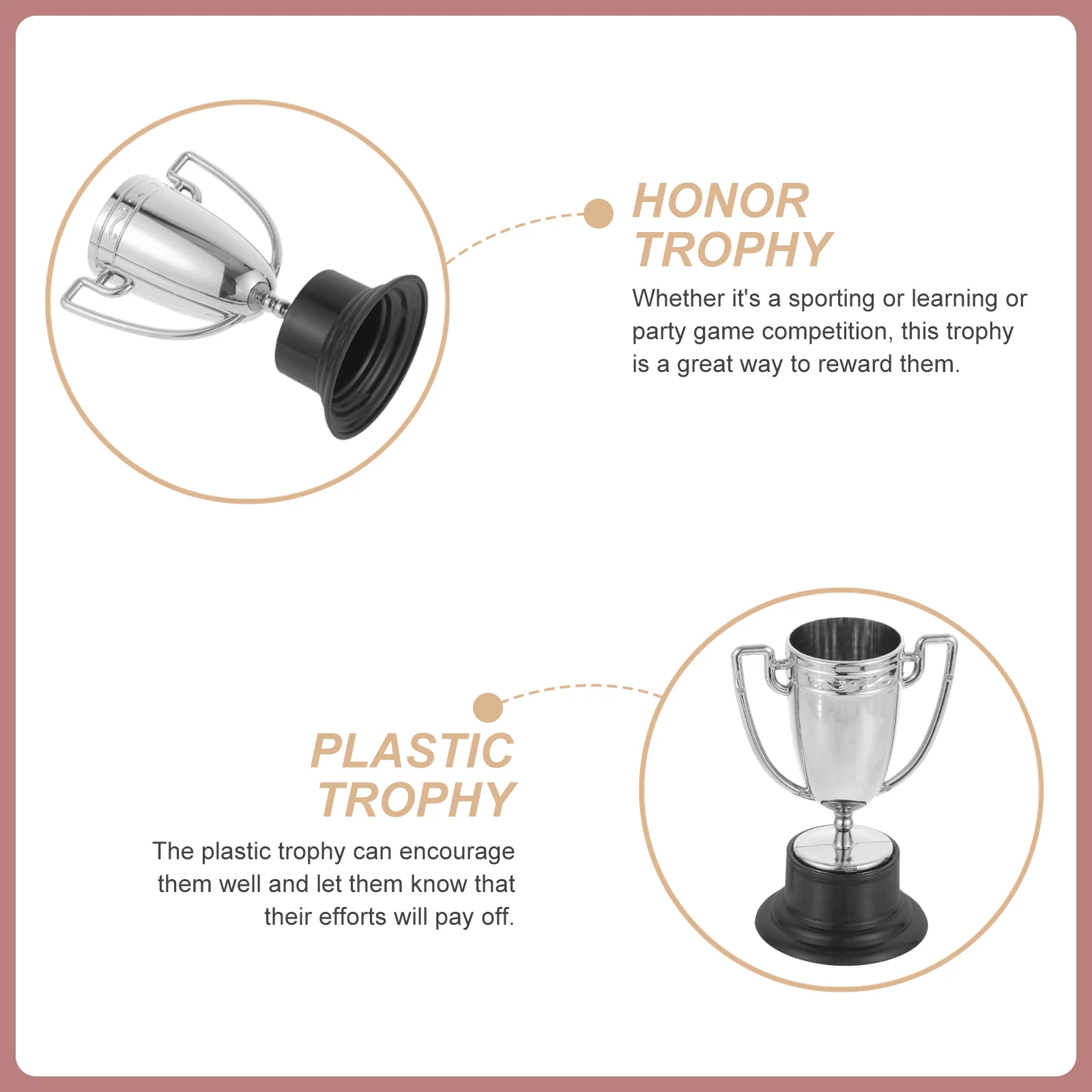 Мини-трофей победителя забавная игрушка для взрослых турнир золотые пластиковые