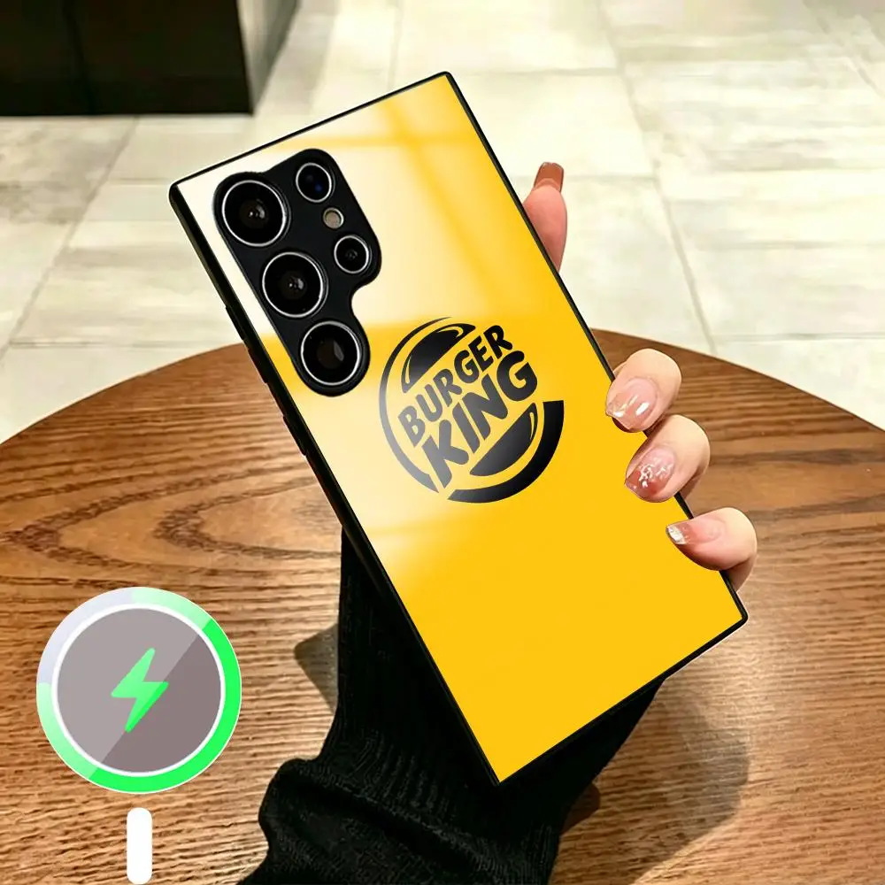 Фото Чехол для телефона B-Burger K-King с забавным дизайном для Samsung S26 S25 S24 S23 S22 S21 Plus Ultra Fold A, стеклянный магнитный чехол. №2