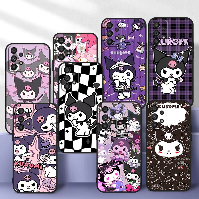

Kuromi Cartoon Anime For Samsung A14 A54 A34 A73 A53 A33 A23 A13 A32 A72 A52 A32 A22 A03 A02 Silicone Black Phone Case Fundas