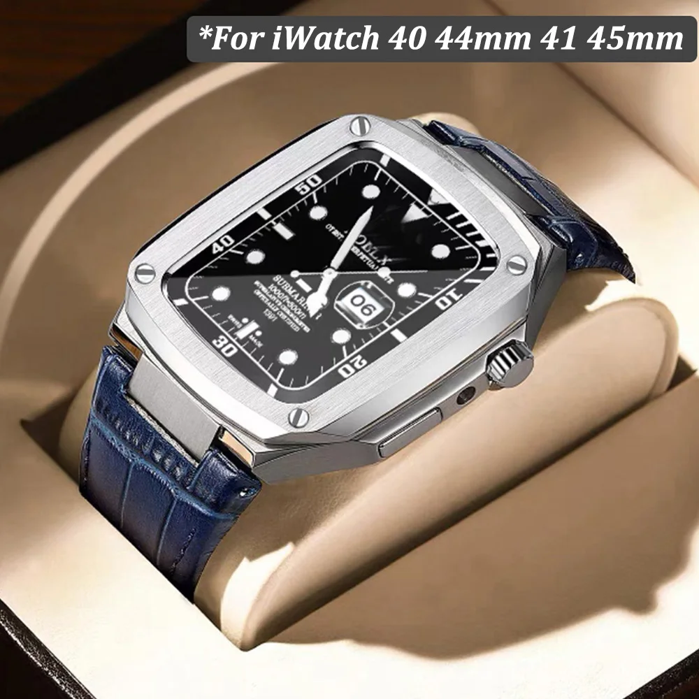 

Корпус из нержавеющей стали для Apple Watch 6 5 SE 40 44 7 8 41 мм 45 мм
