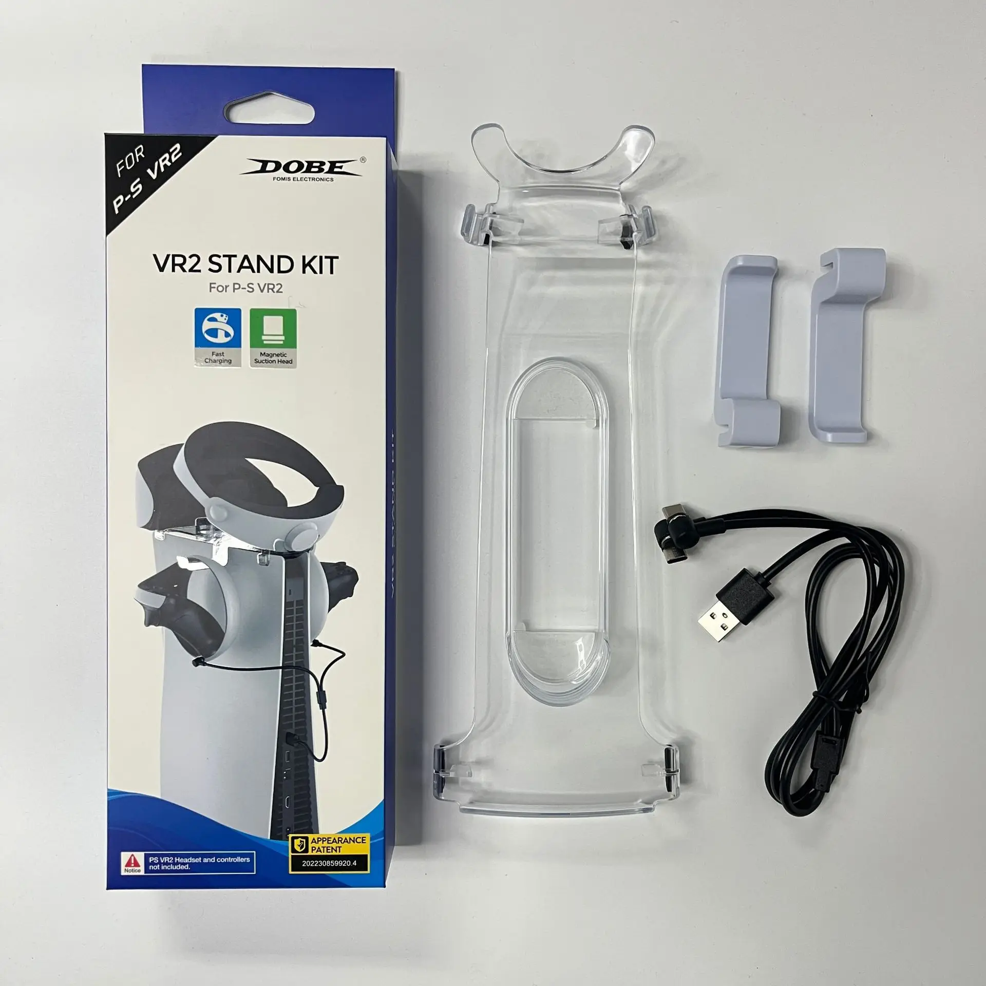 

For PS5 host overhead VR storage bracket+handle headphone hanger+TYPE-C magnetic absorption 2in1 charging package