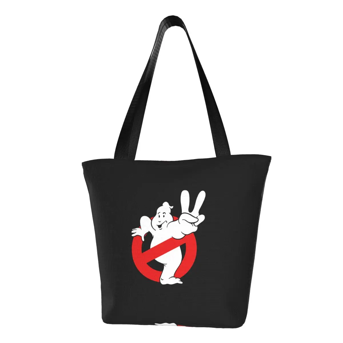 

Сумка-тоут женская для покупок из искусственного фильма призраки для продуктов, холщовая сумка-шоппер через плечо, вместительные сумки