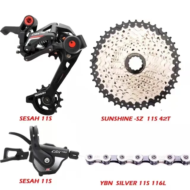 

Sensah - Shimano M6000 11 srx high speed gearbox kit scaltwerke 46t kassette/ketten+ speed converter ybn x10 kette pcr uber