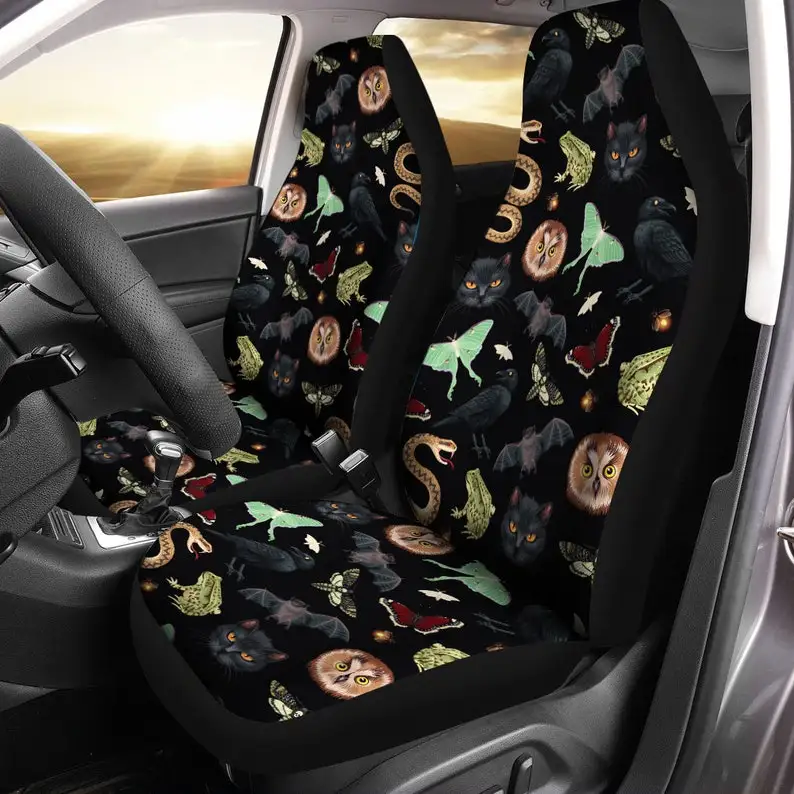 

witchy creature Car Seat Covers(1 pair), mystical universal seat covers, Car Seat Protector, unique car seat cover, witchcraft C
