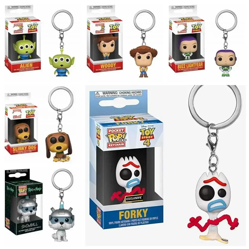 Funko POP Toy Story 4 Forky Slinky Dog Вуди Базз Лайтер Чужой Брелок Фигурка Коллекция Модель