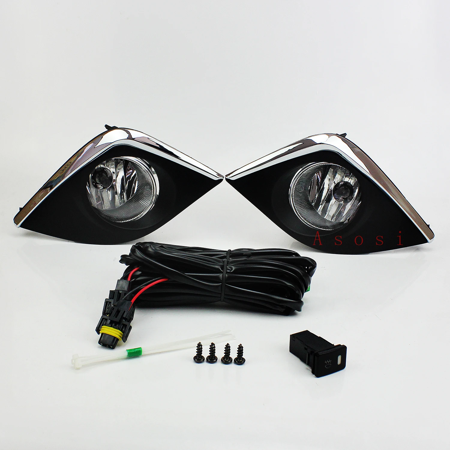 

For Toyota Corolla Altis L /LE /LE ECO 2014 2015 2016 Bumper Fog Lights Kit Driving Lamps Replace w/Bulb H16 Switch Wiring Bezel