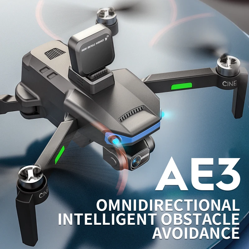 AE3 PRO Max GPS Drone 4K HD Dual Camera 5GHz Wifi FPV 3-Axis Gimbal 5KM Professional Radar RC Obstacle Avoidance Quadcopter Toys