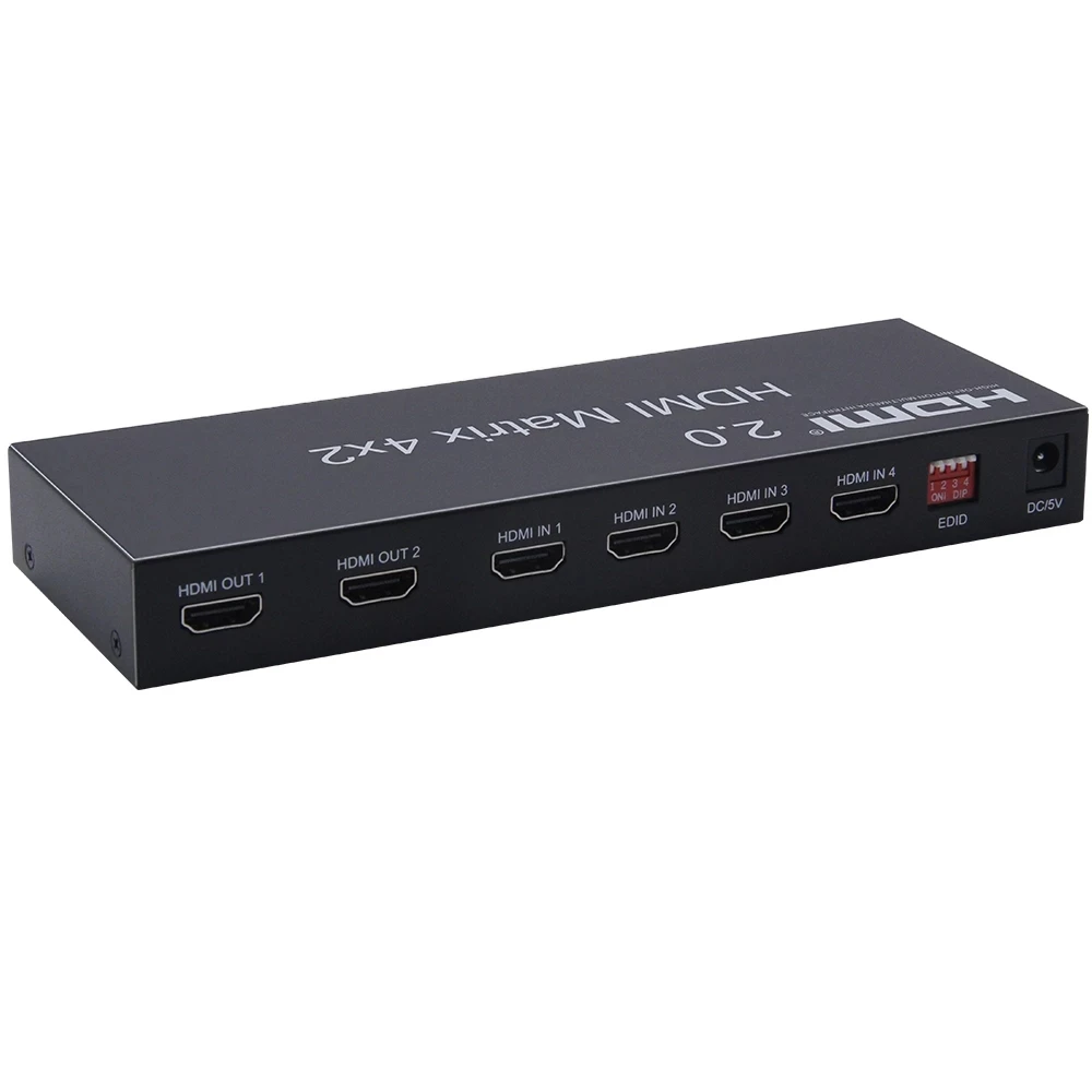 4K 60 Гц HDMI2.0 матрица 4x2 HDMI с Toslink аудио экстрактор сплиттер переключатель 4 в 2 выход