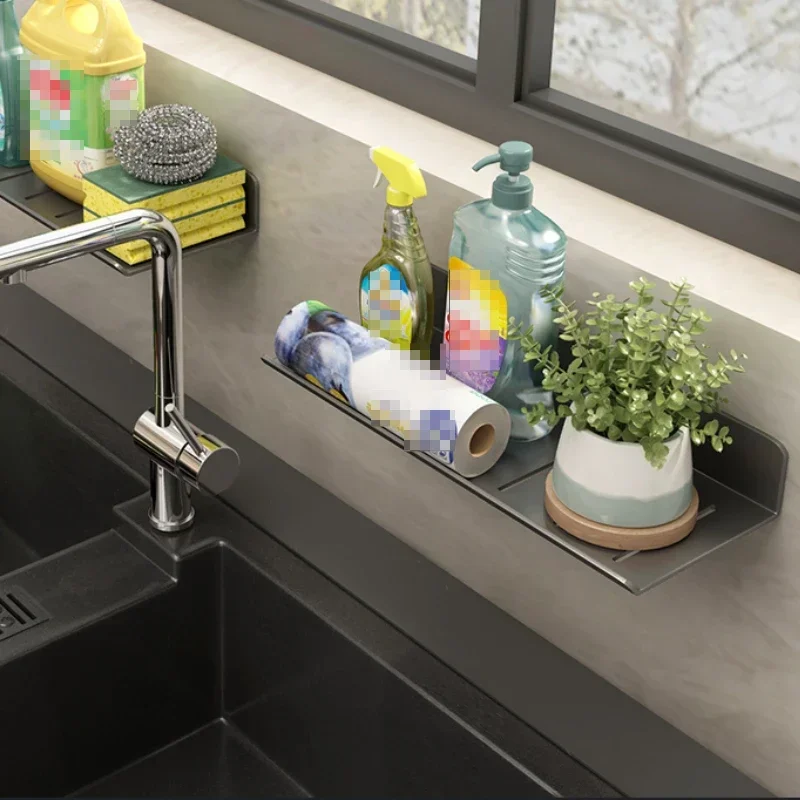 Черная Металлическая Угловая Полка Для Ванной Комнаты Органайзер Макияжа Без