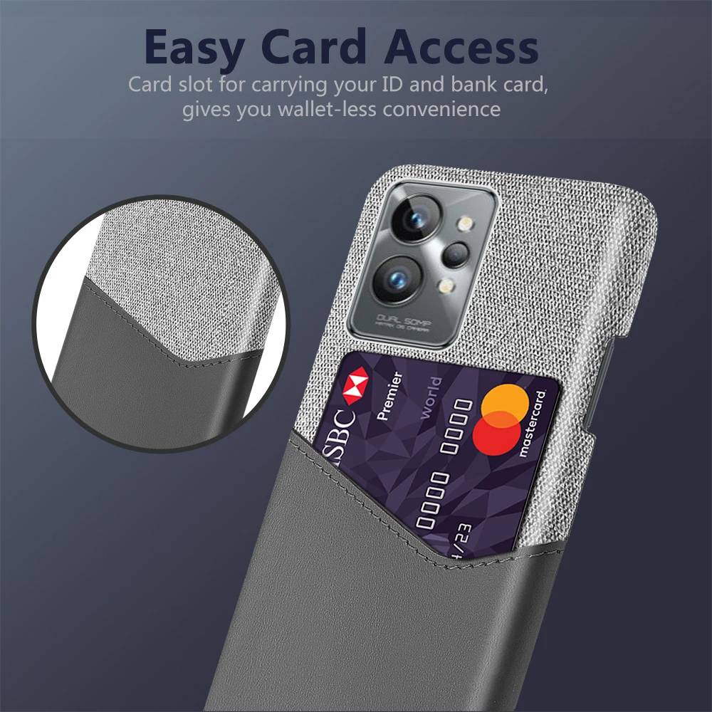 

OPPO Realme GT2 Pro Business Case For Realme GT2 Pro GT Neo 2 5G Card Slots Cover For Realme GT Master Explorer Master Edition