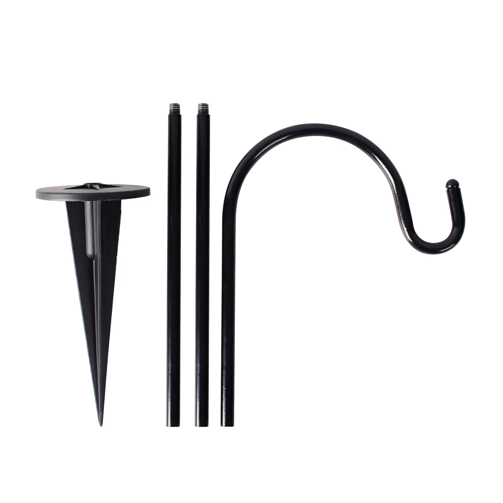 

2pcs For Bird Feeder Solar Light Easy Install With Base Adjustable Length Yard Outdoor Shepherd Hook Holiday Garden Decor Iron