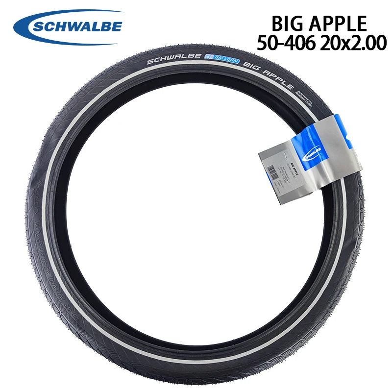 

SCHWALBE большой APPLE 20 дюймов 50-406 20x2,00 черный рефлекс Проводная велосипедная шина уровень 4 K-Guard Для DAHON P8 Складная велосипедная часть