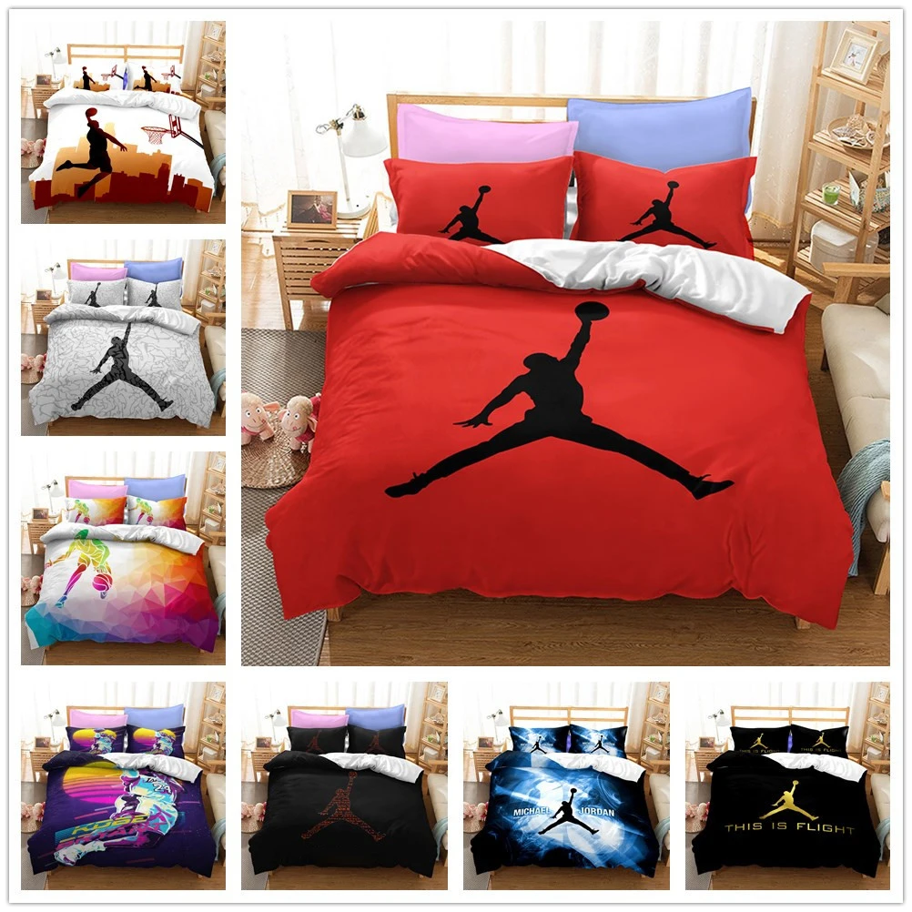 

Basketball Style Bedding Set For Bedroom Soft Bedspreads Home Dector Comefortable Duvet Cover Quality Quilt Cover And Pillowcase