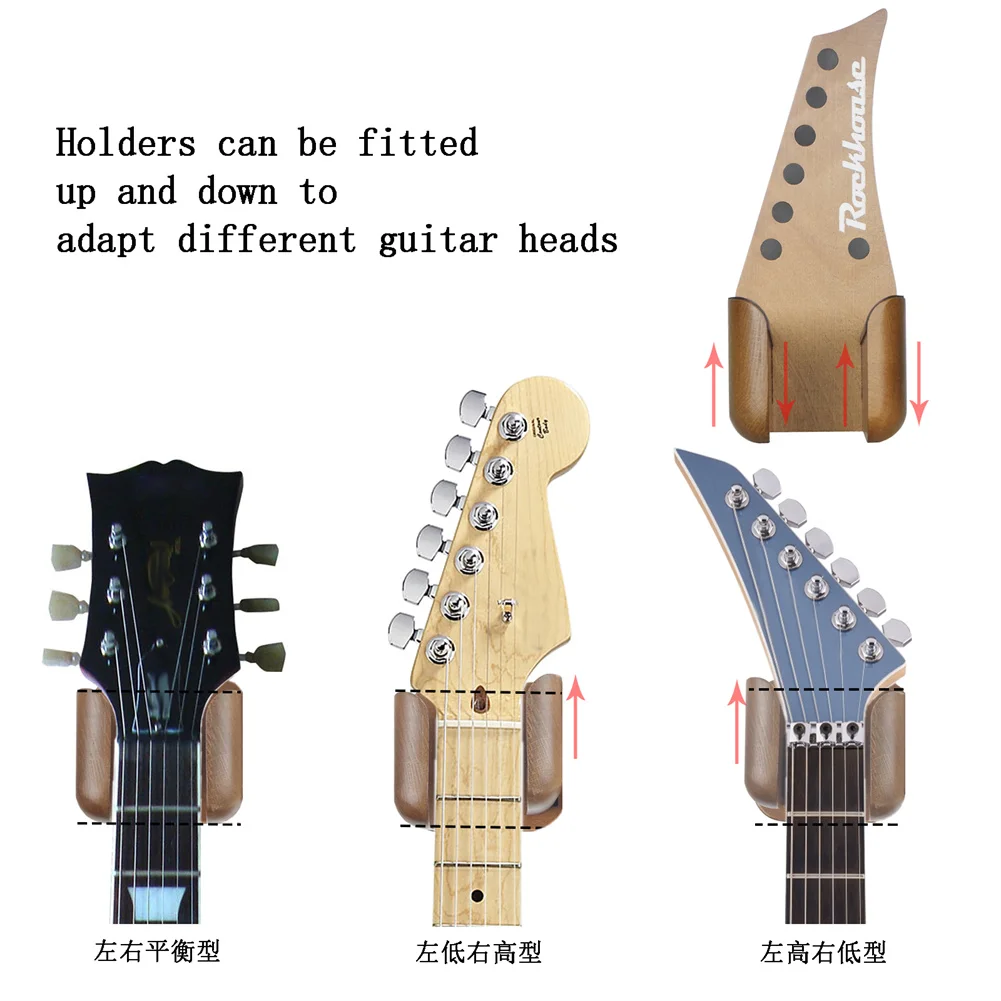 

Durable Guitar Wall Mount 1 Set 23.8*10.2*4cm Arc Design Guitar Holder