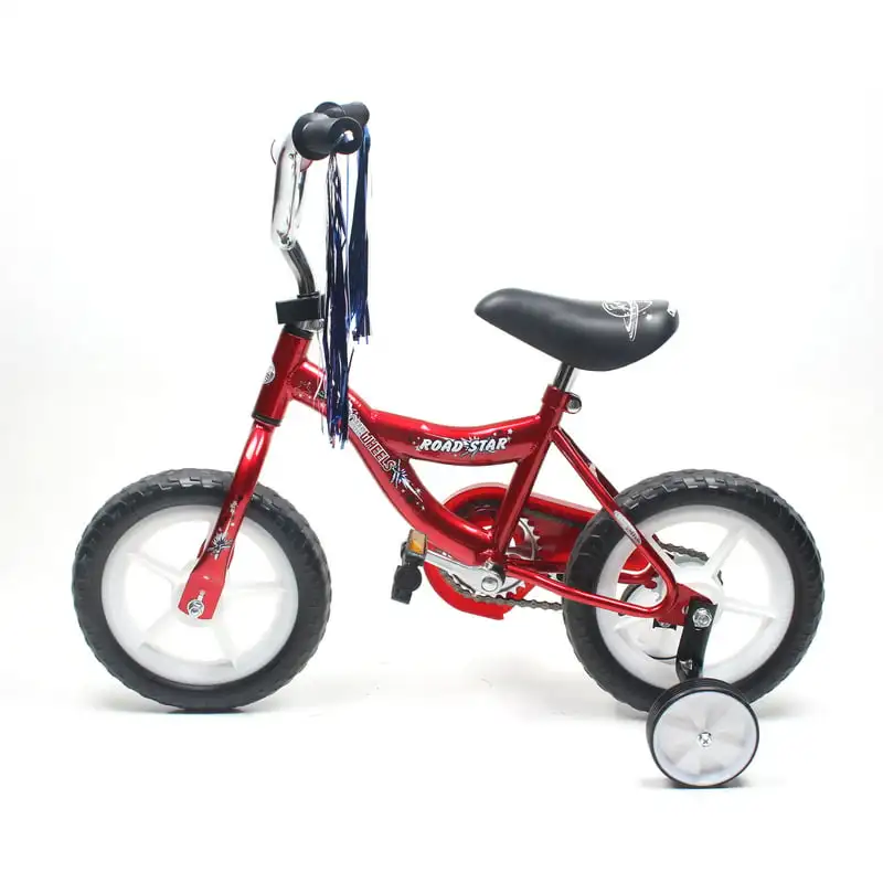 

、 Модный Звездный 12-дюймовый BMX-велосипед с красными колесами из ЭВА-прочный, безопасный и веселый опыт езды для всех возрастов.