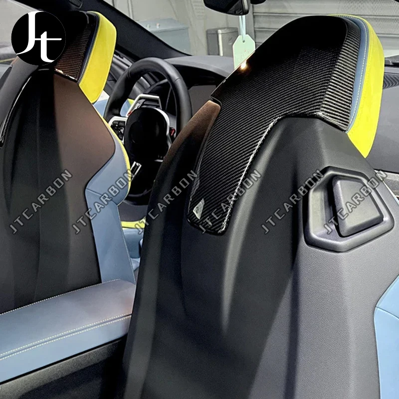 Сухие чехлы на внутренние спинки сидений автомобиля из углеродного волокна для