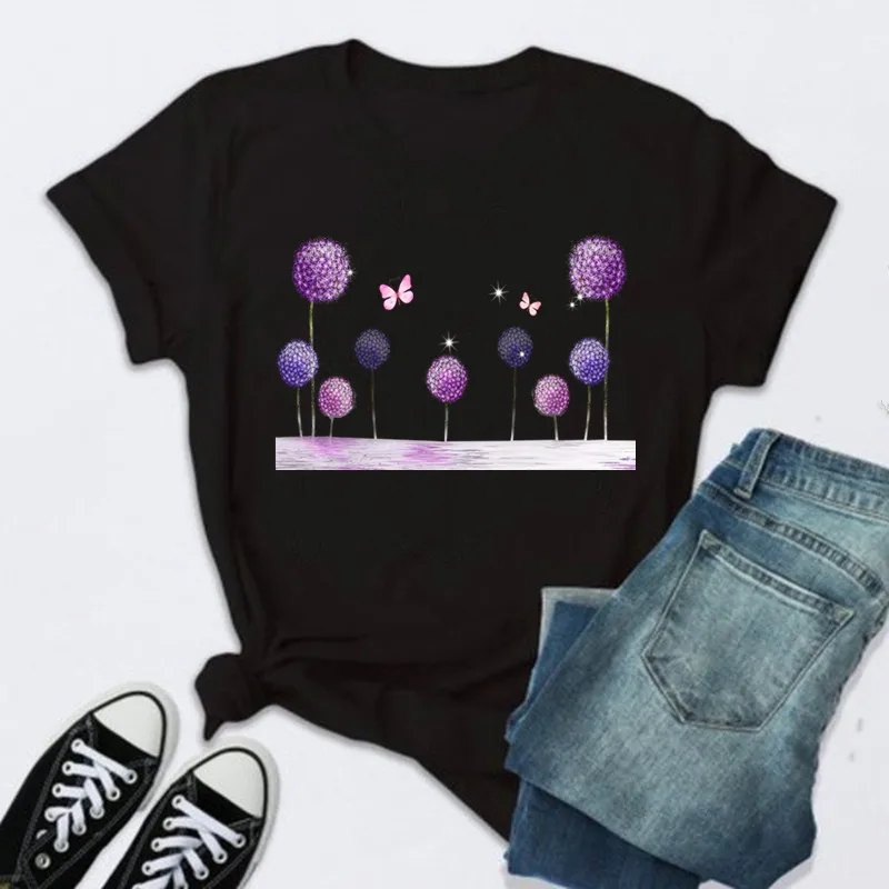 

Women Purdandelion Butterfly 90s Cartoon Ladies Streetwear Style Fashion Clothes Print Tee Top Tshirt Female Graphic T-shirt