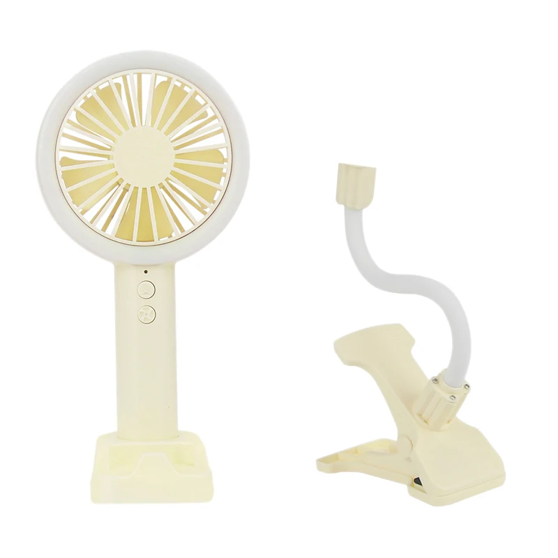 

Портативный USB-вентилятор, 2 в 1, с подсветкой, регулируемый, 3 скорости