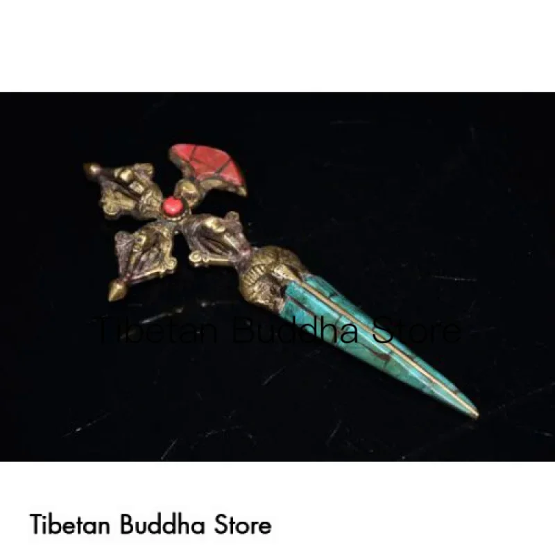 Чистая медь Xizang инкрустированная бирюзовыми драгоценными камнями