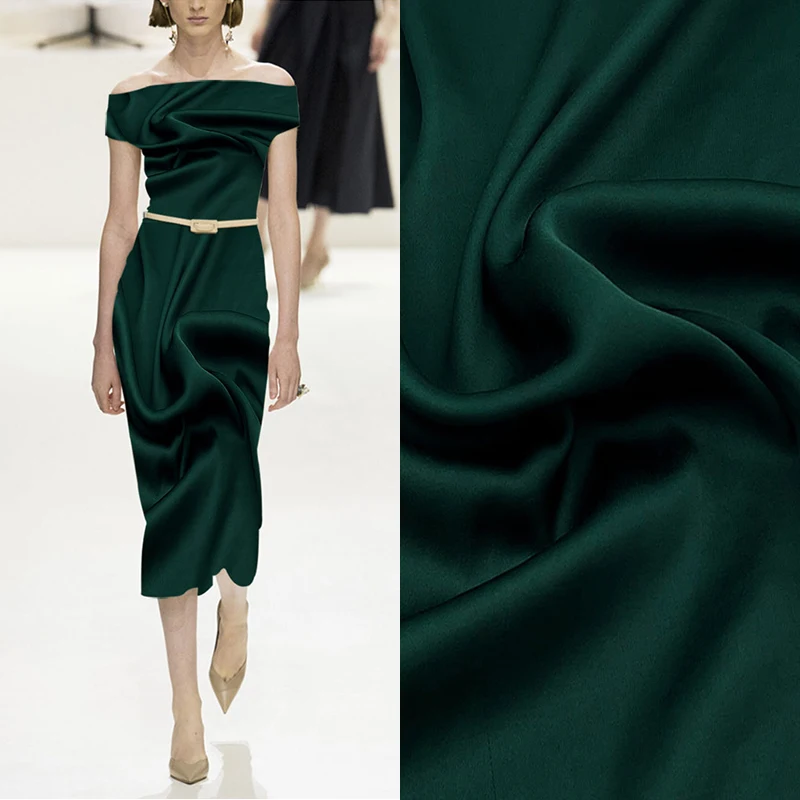 

Темно-зеленая вискозная шифоновая ткань, шифоновая ткань двора, ширина 57 дюймов для свадебного платья, ткани Ципао, шарфа, поделок своими руками