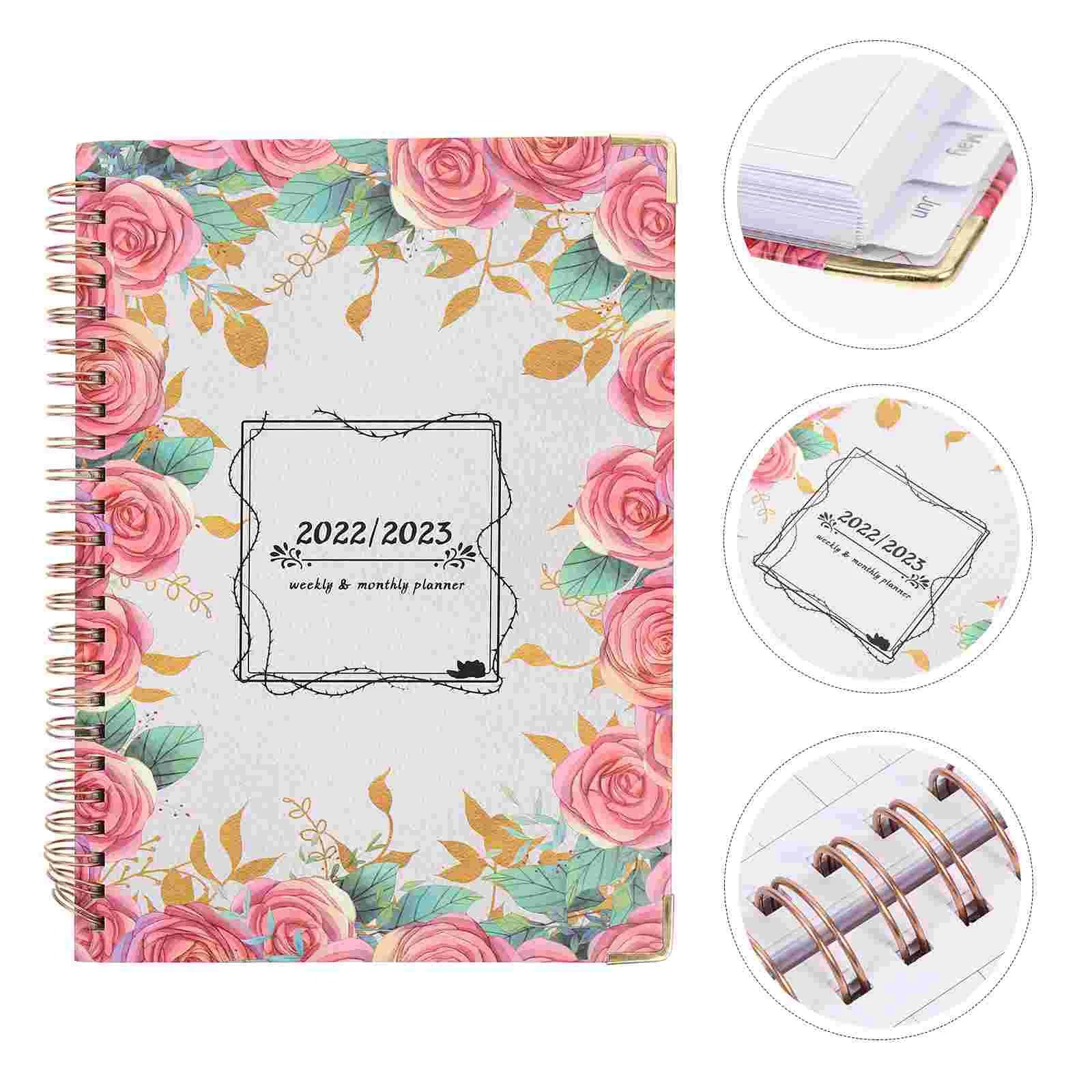 

Coil Notebook English Printing Schedule Notebook Portable Planning Notepad Students Notebook