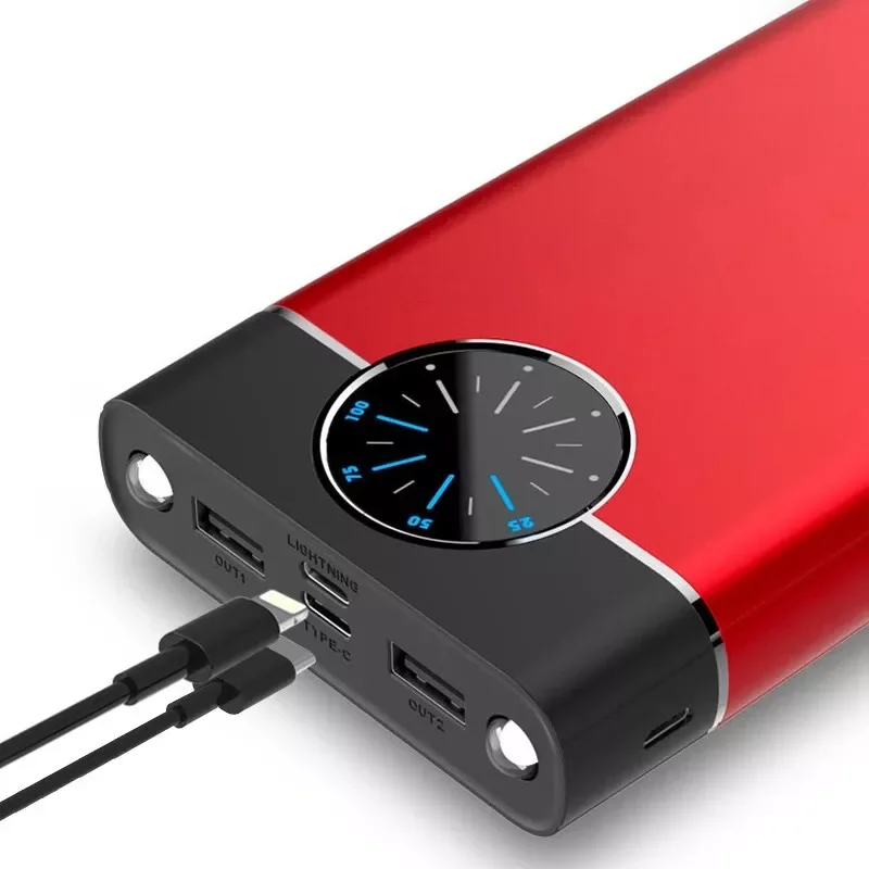 

NEW Fast Charging 80000mAh Power Bank Digital Display Portable External Battery with Flashlight 2USB Powerbank Charger for Xiaom