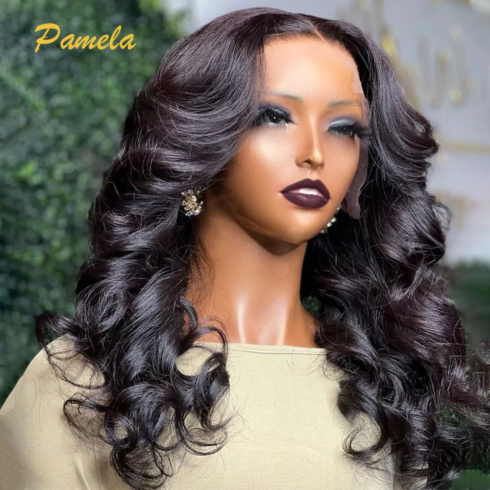 250% парик высокой плотности без клея 4X4 HD с прозрачной застежкой на сетке из