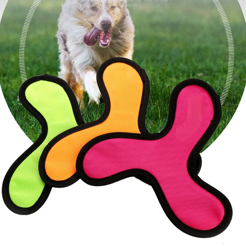 

Triangular Flying Discs Dog Training Toy Oxford Cloth Pet Interactive Dart Bite Resistant Boomerang Puppy Chew Flying Saucer Toy
