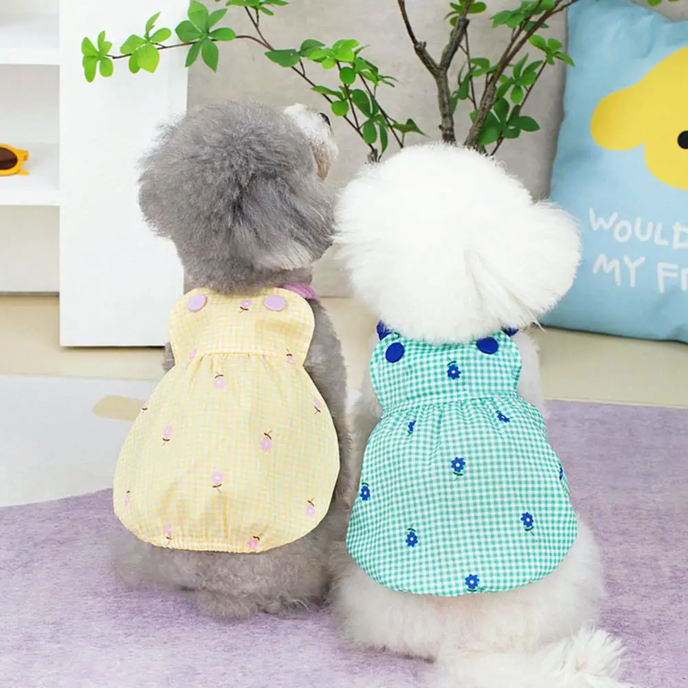 

Beautiful Pet Dress Soft Texture Comfortable Pet Dog Summer Cool Dress Wide Applications Dog Skirt Daily Life Wearing