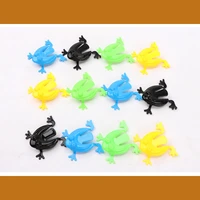12pcs mixed color jumping leap frog toy plastic jumping frogs funny bouncing frog toys for kids easter birthdays party favors
