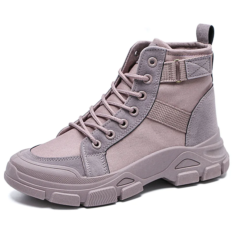 Winter Ankle Boots Female 2022 New Student Wild Knight Short Boots Short Tube High Top Small Short Boots Canvas Shoes 35-40