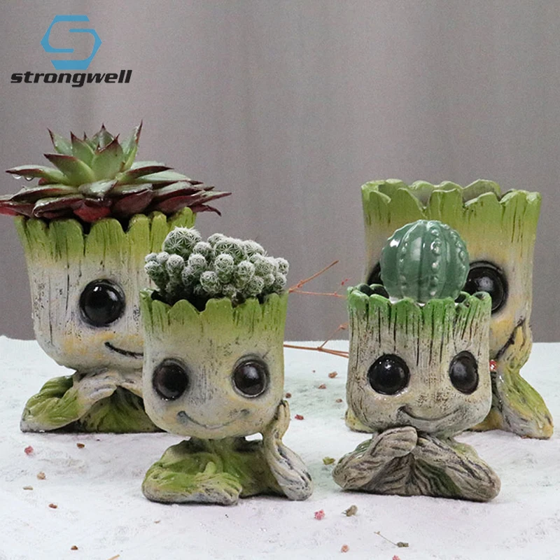 

Strongwell прекрасная статуэтка из смолы, аксессуары для украшения дома и сада, растения в горшке