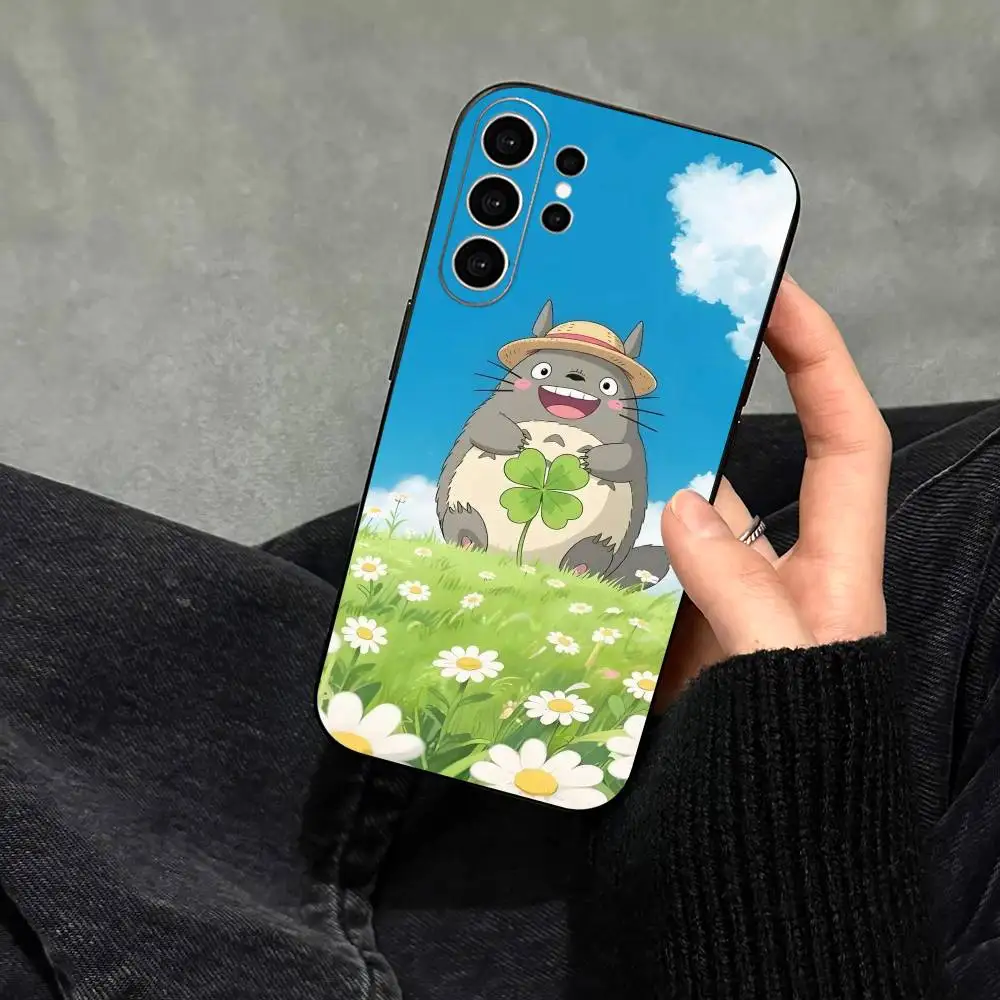 Фото Чехол для телефона «Мой сосед Тоторо» из мягкого черного силикона для Samsung S25, S24, S21, S22, S23, S30, Ultra, S20, Plus, Fe, Lite №3