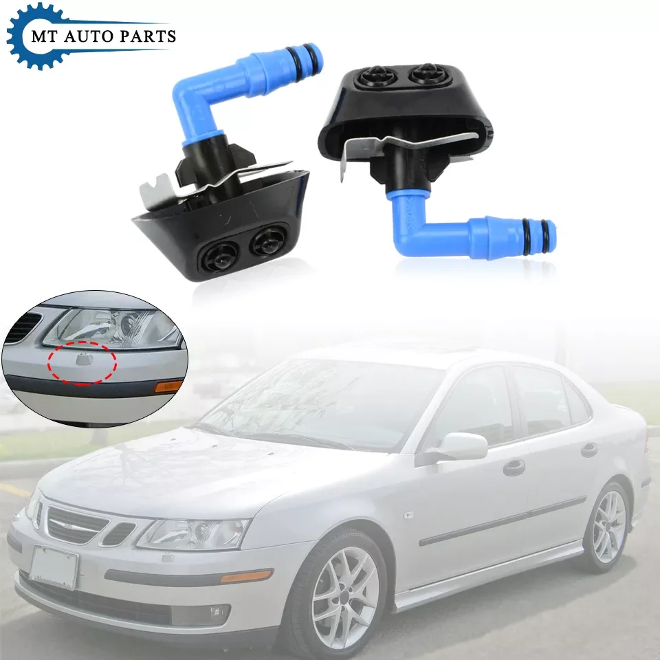 

NEW2023 MTAP for saab 9-3 93 2003-2012 Car Accessories Front Bumper Headlight Headlamp Washer Nozzle Sprayer Jet 12803972 128039