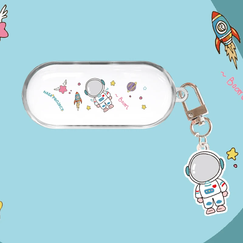 

Чехол для QCY T17 мультяшный Забавный астронавт прозрачный силиконовый чехол для наушников Мягкий защитный чехол Чехлы