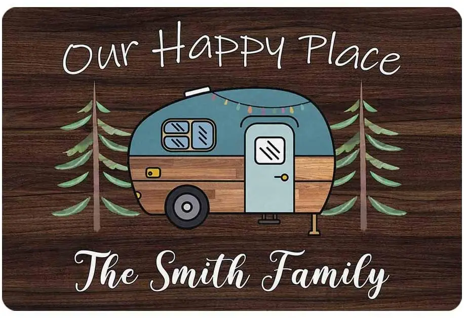 

Personalized Camper Our Happy Place vintage farmhouse home wall decor home decoration accessories