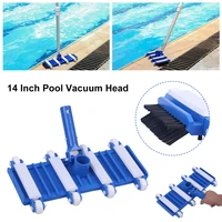 14 inches pool vacuum head swimming pool clean tool with wheels side brush flexible swimming pool vacuum head for pool pond