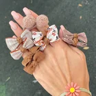 210 шт., Детские резинки для волос с цветами