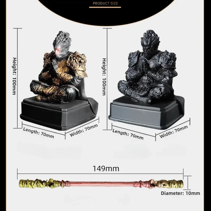 Фото Черный миф Wukong Monkey King Destiny Man, декоративный орнамент из смолы, игровая периферийная фигурка, модель №5