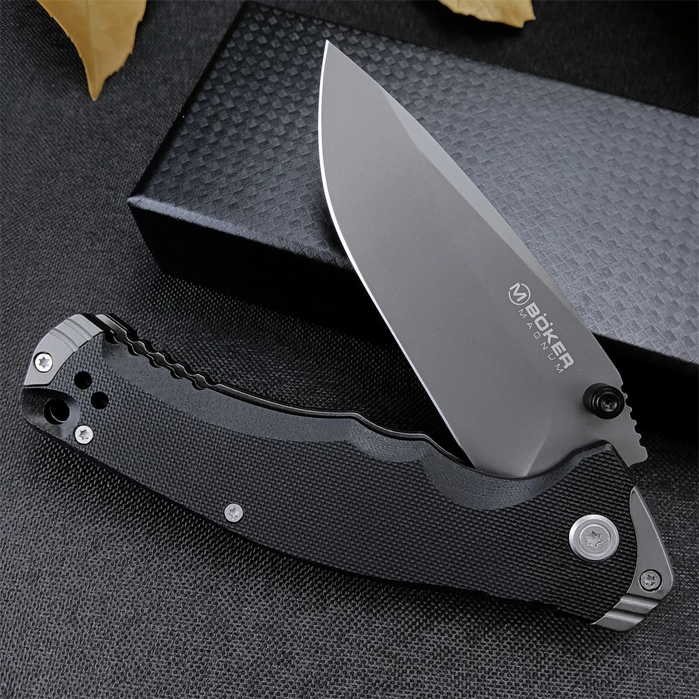 

Handle 2 Black Style G10 Boker Hunting Pocket Knife 8Cr13 Folding Blade Outdoor Survival Equipment Multifunctional