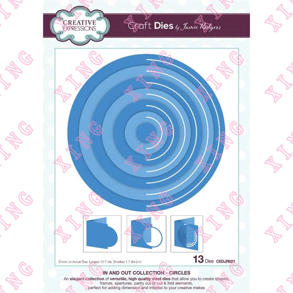 

Newest In and Out Collection Circles Craft Die Decoration Embossing Metal Cutting Dies Diy Greeting Card Handmade Reusable Molds
