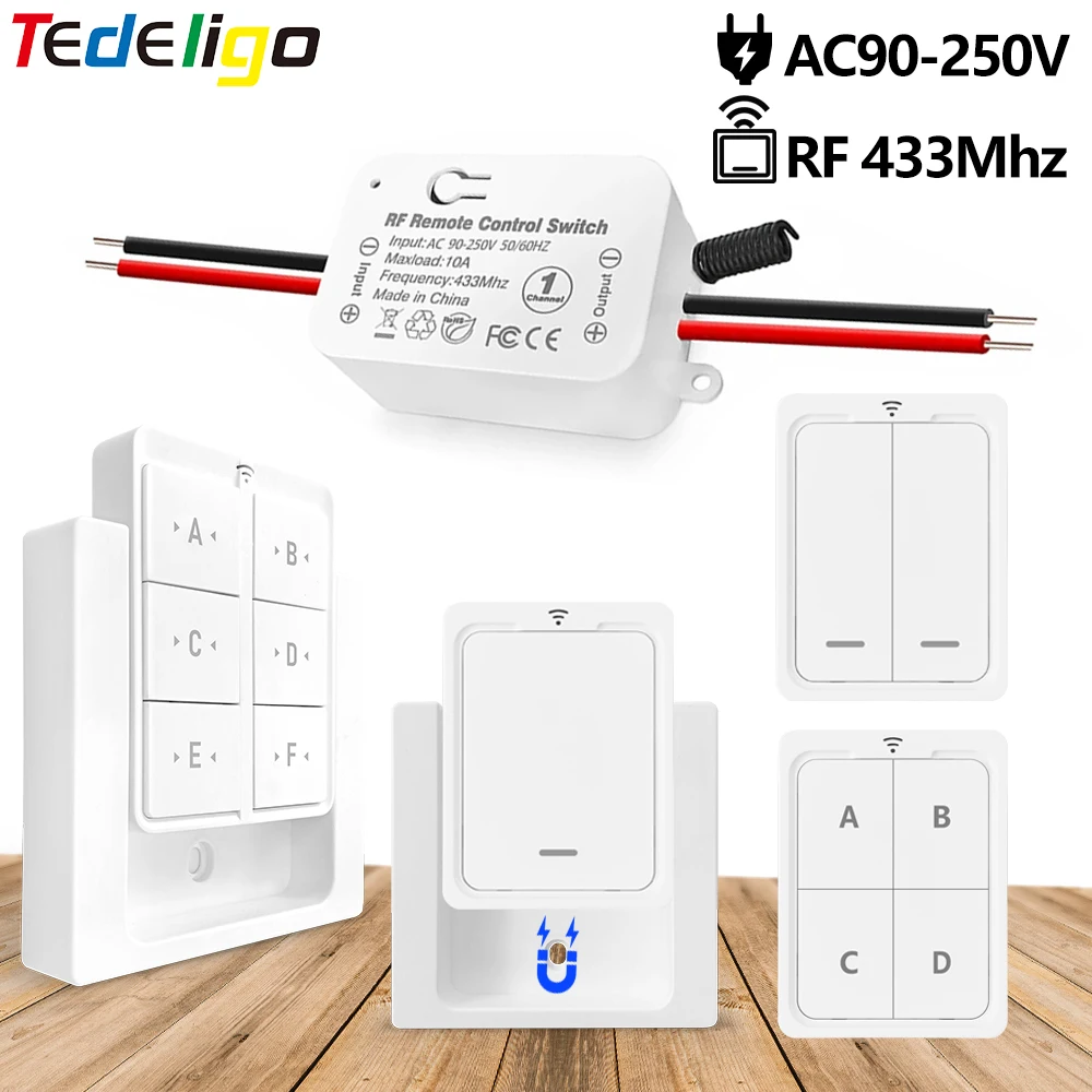 433 МГц беспроводной пульт дистанционного управления, выключатель света ...