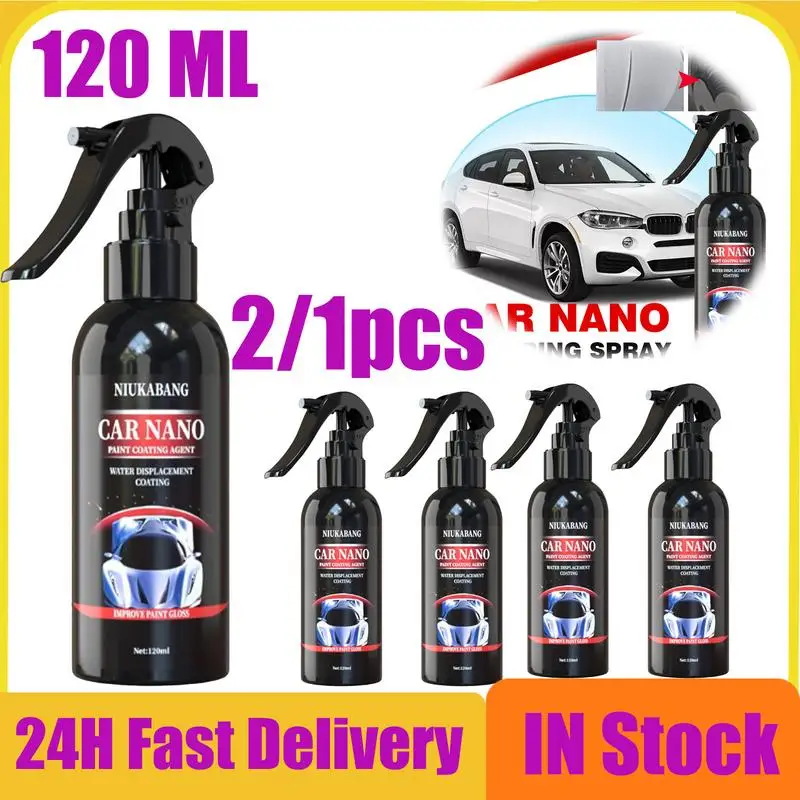 

2/1PCS 120ML Car Coating Crystal Spray Nano Ceramic Coating shiny car stuff Dirt Auto Detailing Glasscoat Polish Car accessory