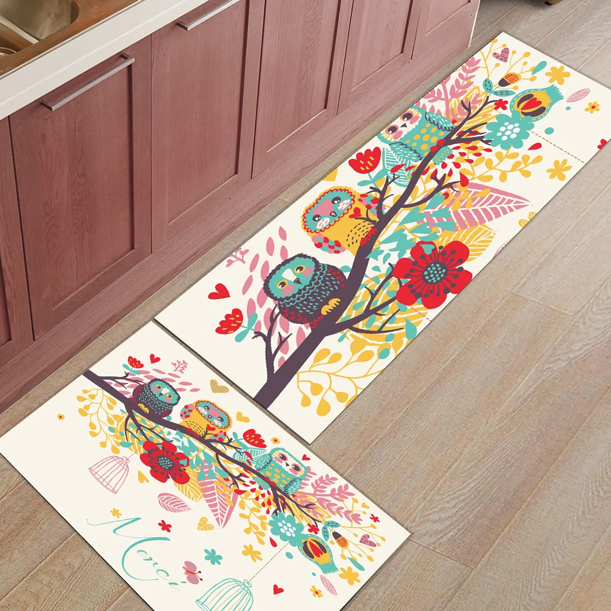 

2 шт./компл., длинные Нескользящие Коврики для кухни, гостиной, балкона