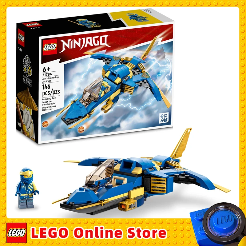 

LEGO NINJAGO Jay’s Lightning Jet EVO 71784 Upgradable Toy Plane Ninja Airplane Building Set Collectible Kids Birthday Gift Idea