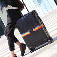 adjustable travel luggage strap cargo outdoor safety rainbow password lashing buckle lock belt duffle suitcase colorful band